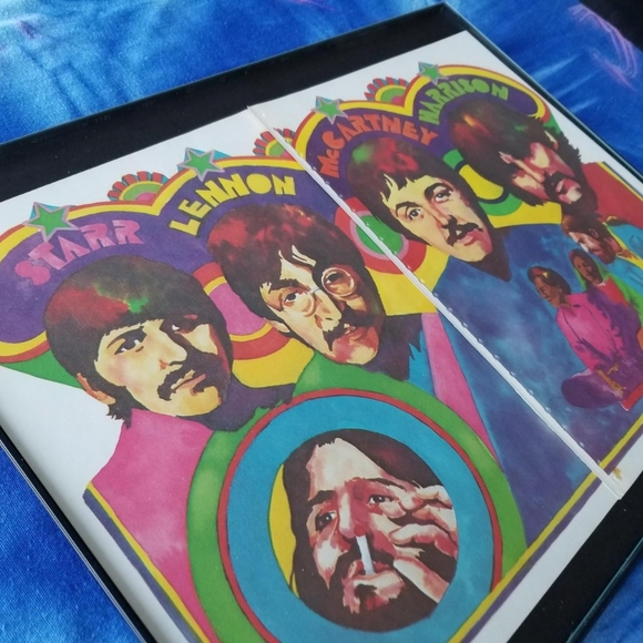 WOW 1970s Beatles Vintage Psychedelic Sergeant  Pepper's 70s Pop Art Wall Decor - Picture 2 of 4